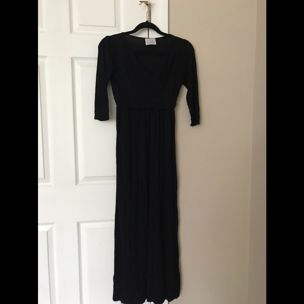 Empire Waist Black Dress